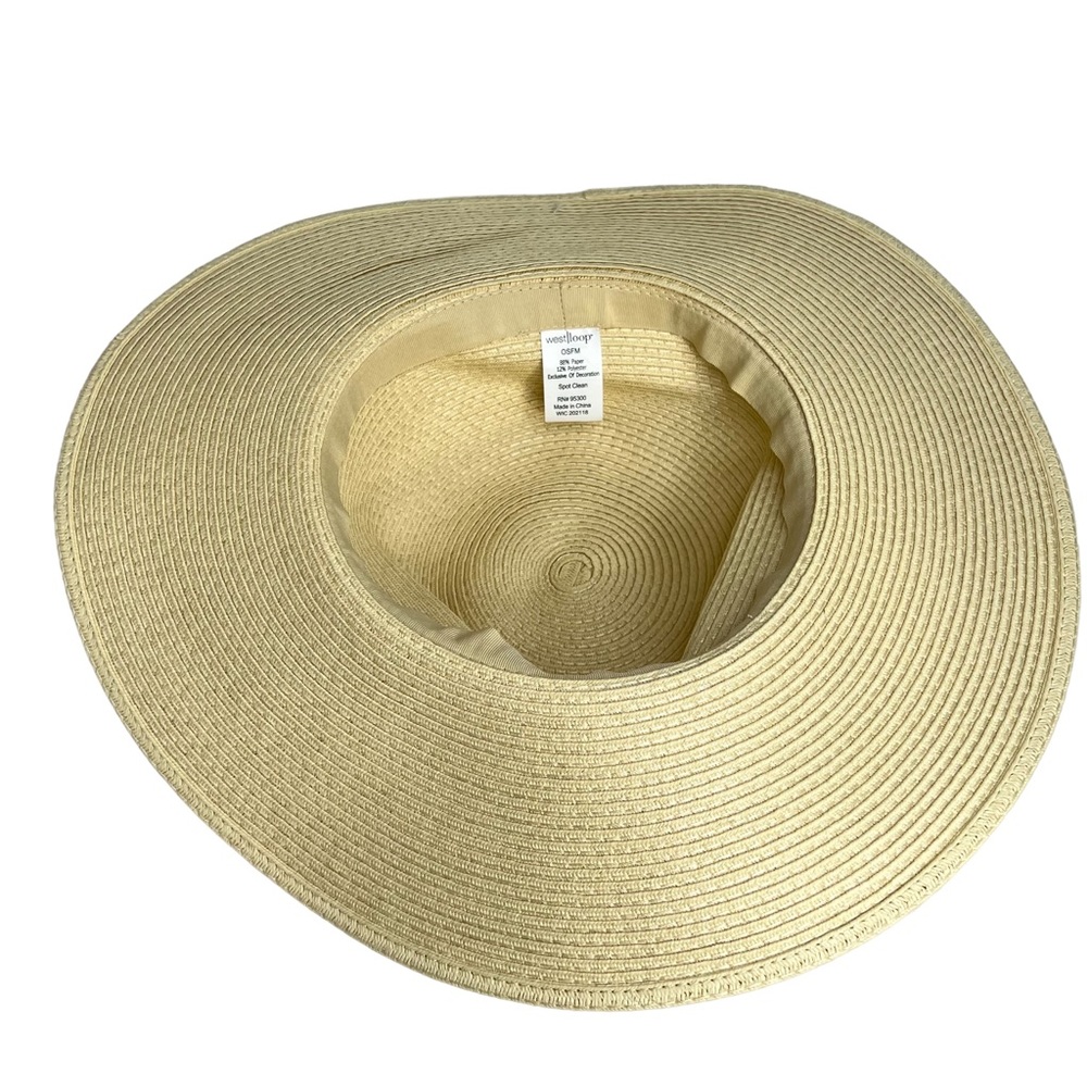 West Loop Women’s Sun Hat With Pom-Pom Trimmed Band One Size Fits Most NWT - Picture 4 of 7